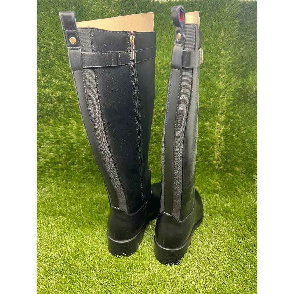 Tommy Hilfiger Women's 9M Iviann Black Tall Boots
